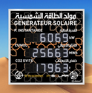 Digital display systems for the Moroccan solar energy