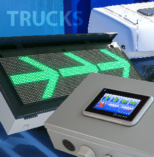 Truck guidance system with touch panel