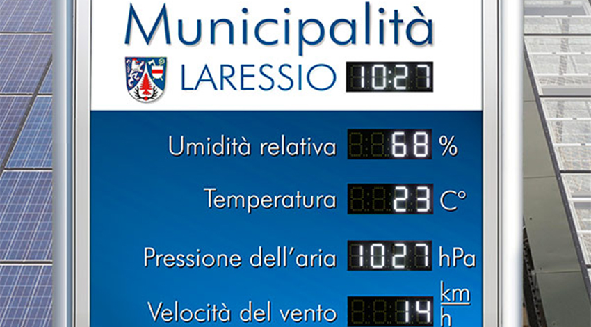 display per la temperatura