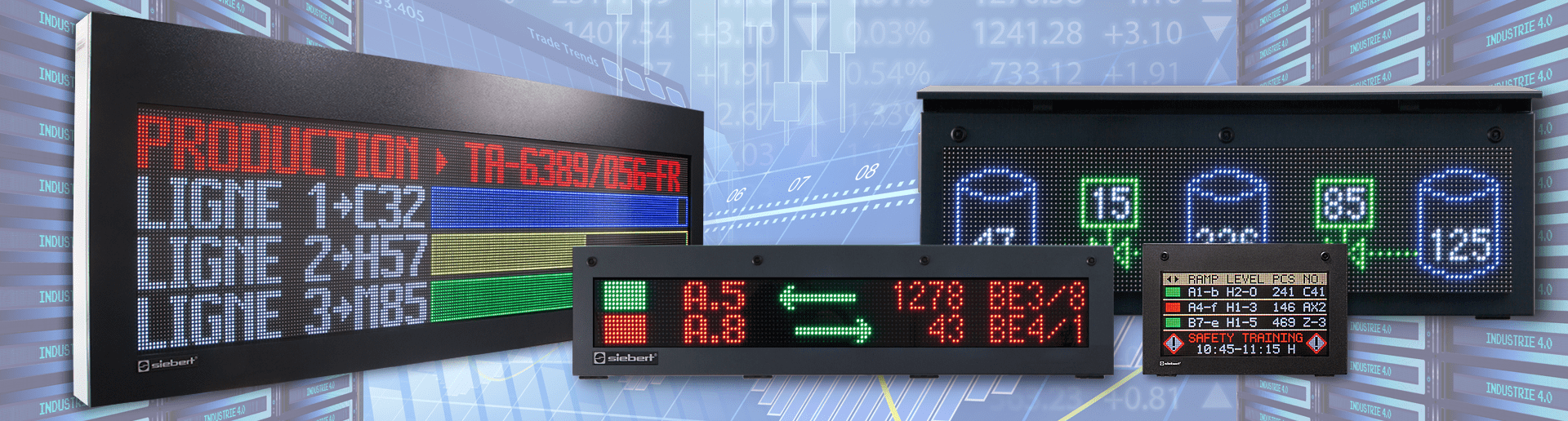 Elektronische LED Industrieanzeigen alphanumerisch IP30 - Innovative