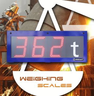Large size displays for weighing technology in the steel industry