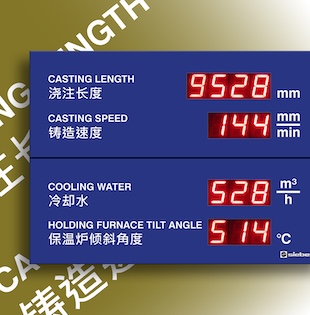 Large display for the steel production