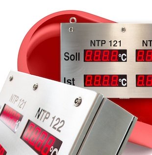 Temperature measurement - readable from 2 sides