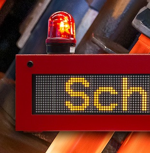 Status informations in the glass production