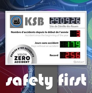 Safety boards with luminous LED-display