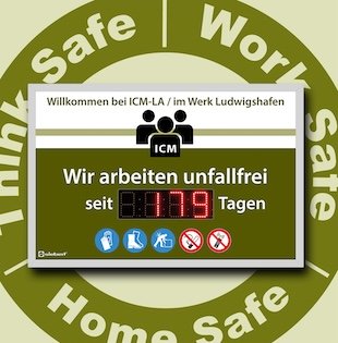 Brillant lumious LED-safety display