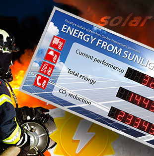 Solar energy for fire department