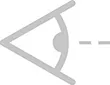 Eye symbol indicating reading distance