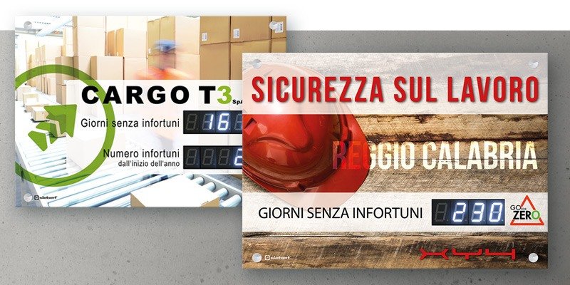 Display digitali in vetro e acciaio inossidabile per la sicurezza sul lavoro serie XC610-CH1xxx