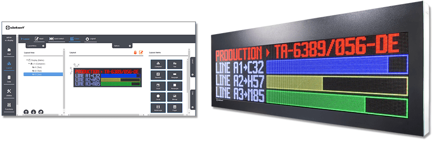 Display a LED Matrix per interno Serie XC50 - Webserver integrato